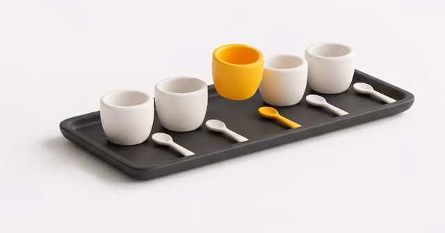 A tray of free tasting samples